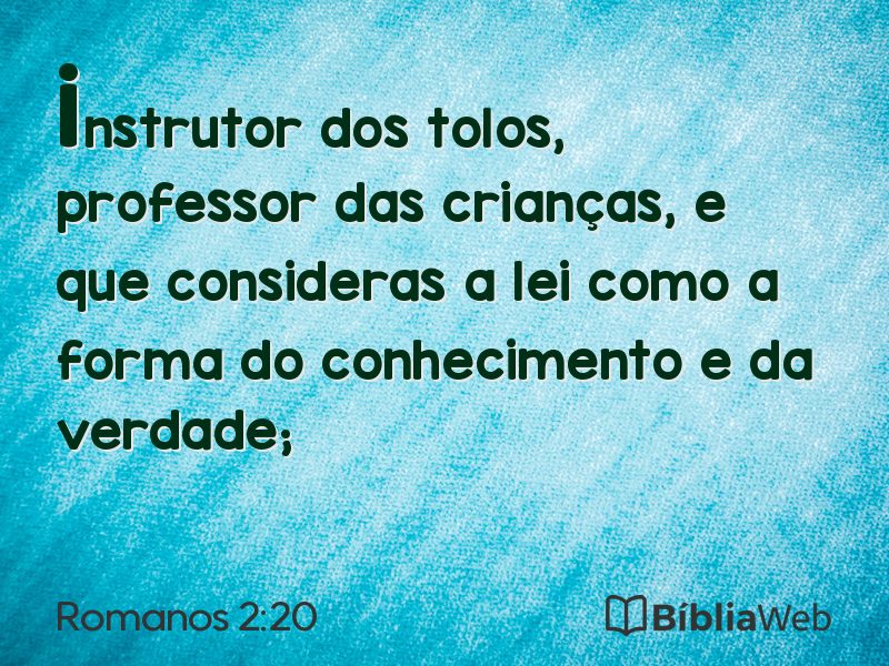 Romanos 2:20 em imagem para compartilhar
