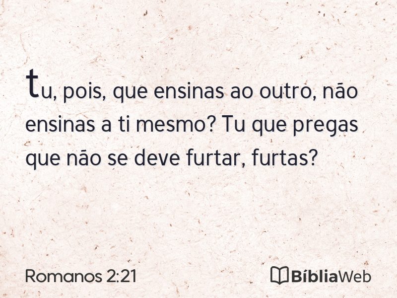 Romanos 2:21 em imagem para compartilhar