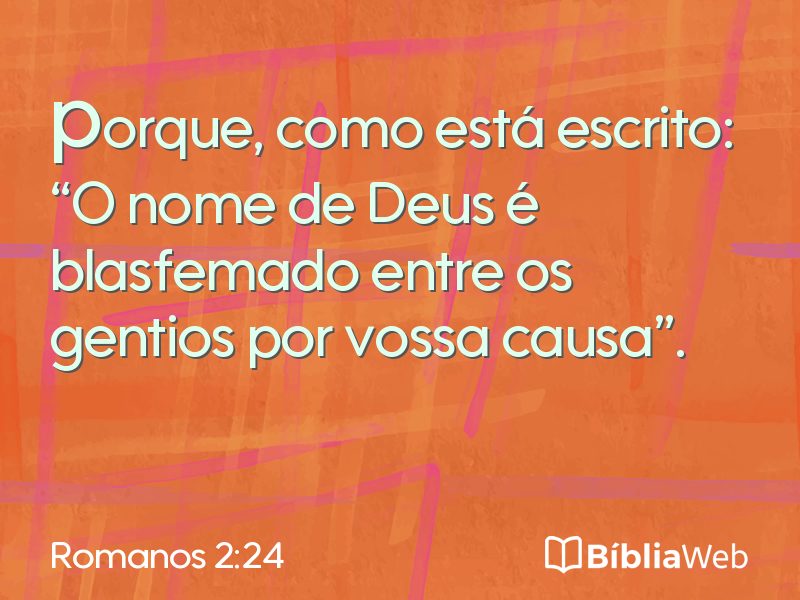Romanos 2:24 em imagem para compartilhar