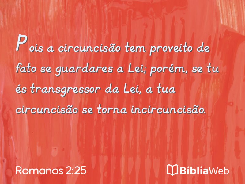 Romanos 2:25 em imagem para compartilhar