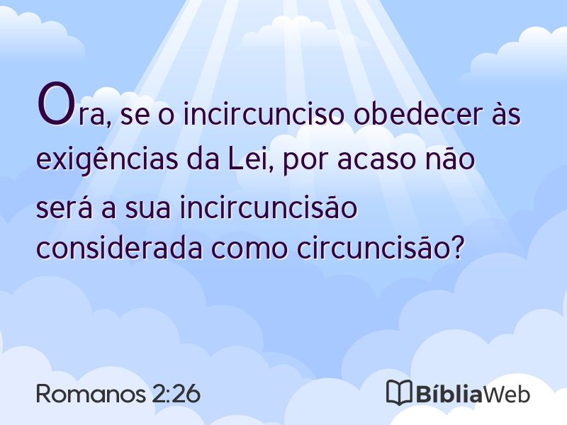 Romanos 2:26 em imagem para compartilhar
