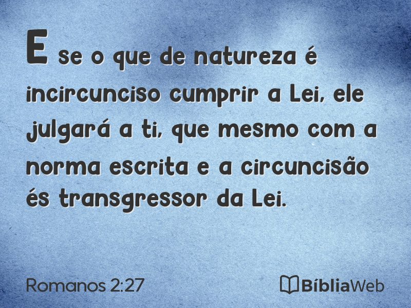 Romanos 2:27 em imagem para compartilhar