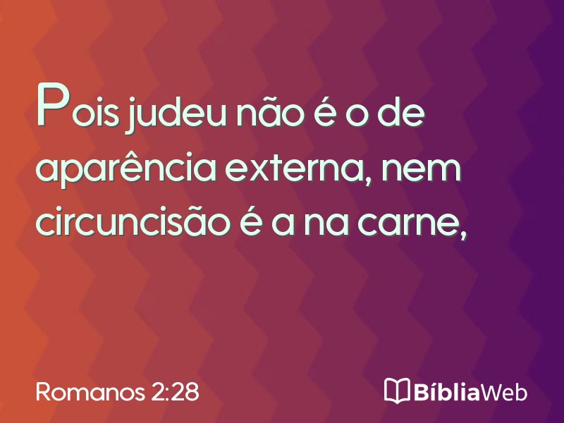 Romanos 2:28 em imagem para compartilhar