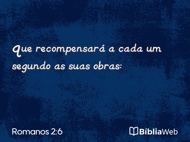Romanos 2:6 em imagem para compartilhar