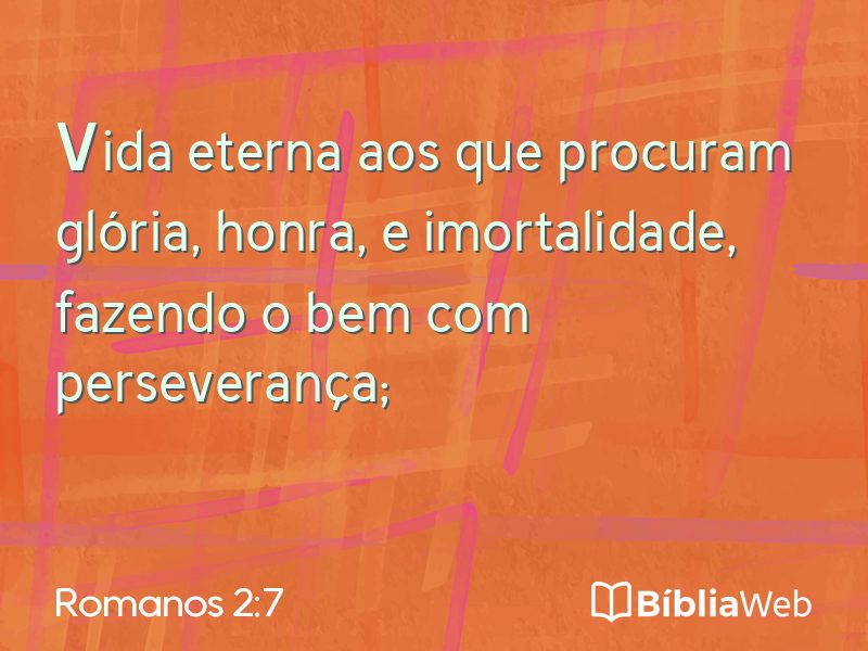 Romanos 2:7 em imagem para compartilhar