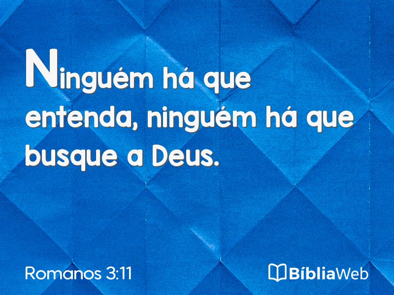 Romanos 3:11 em imagem para compartilhar
