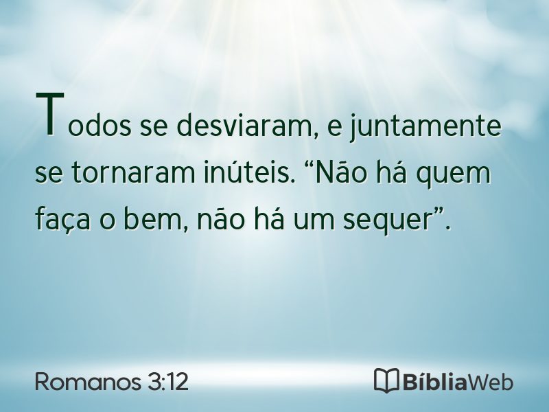 Romanos 3:12 em imagem para compartilhar