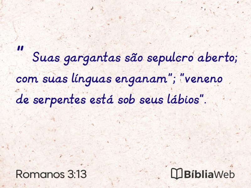 Romanos 3:13 em imagem para compartilhar
