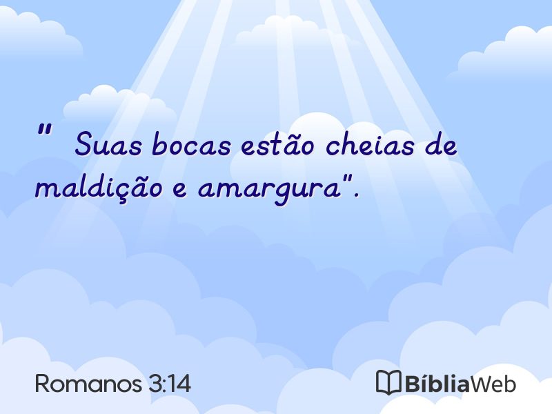 Romanos 3:14 em imagem para compartilhar