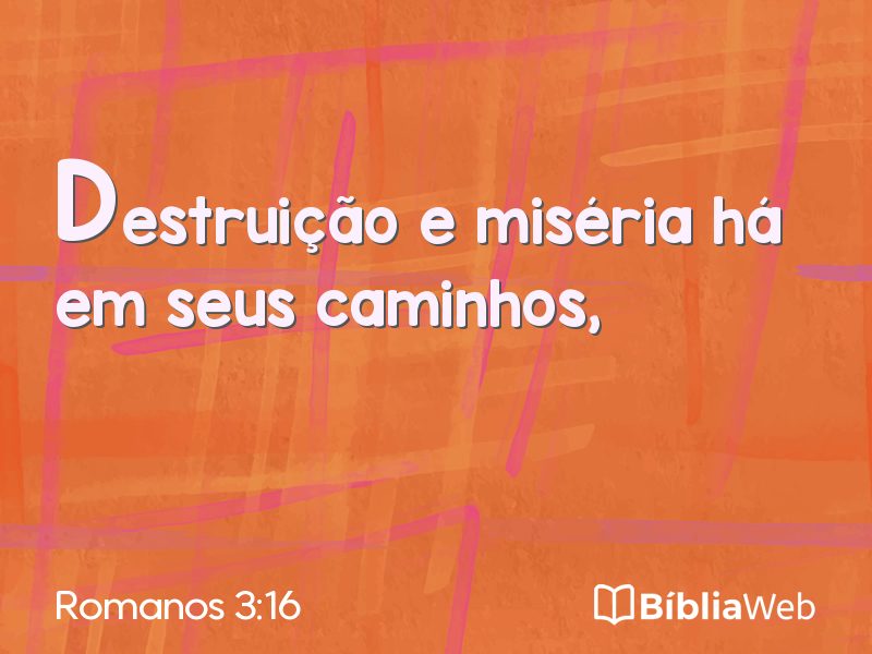 Romanos 3:16 em imagem para compartilhar