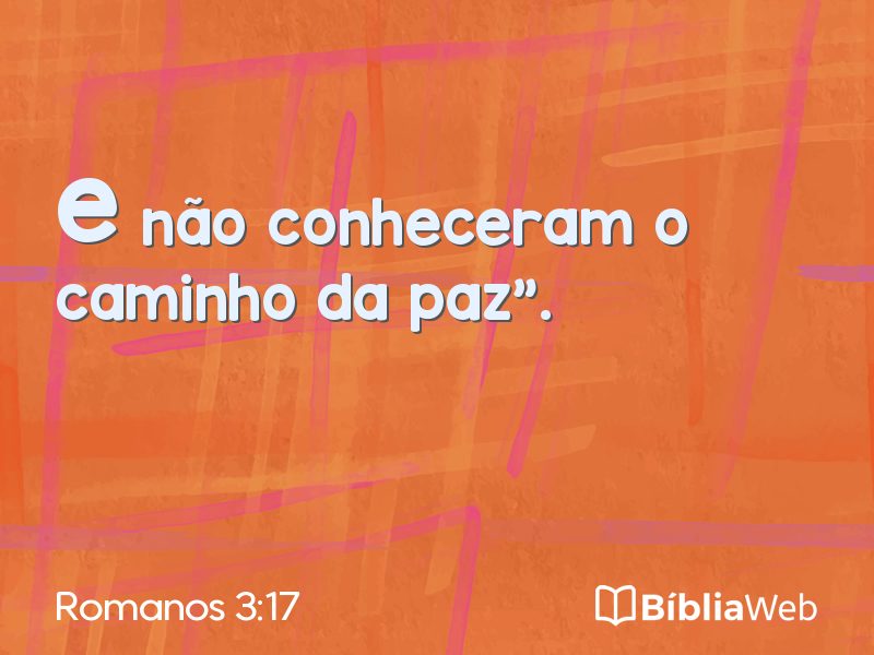 Romanos 3:17 em imagem para compartilhar