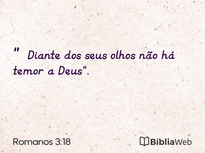 Romanos 3:18 em imagem para compartilhar