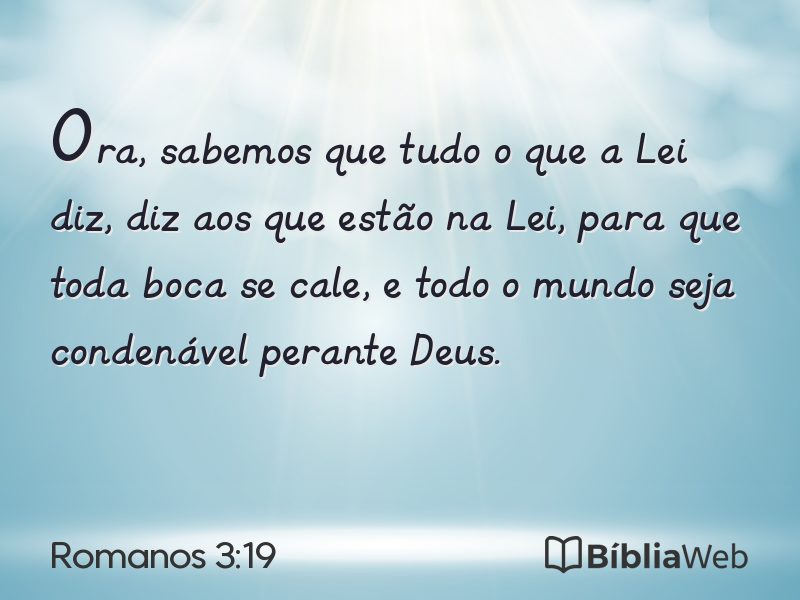 Romanos 3:19 em imagem para compartilhar