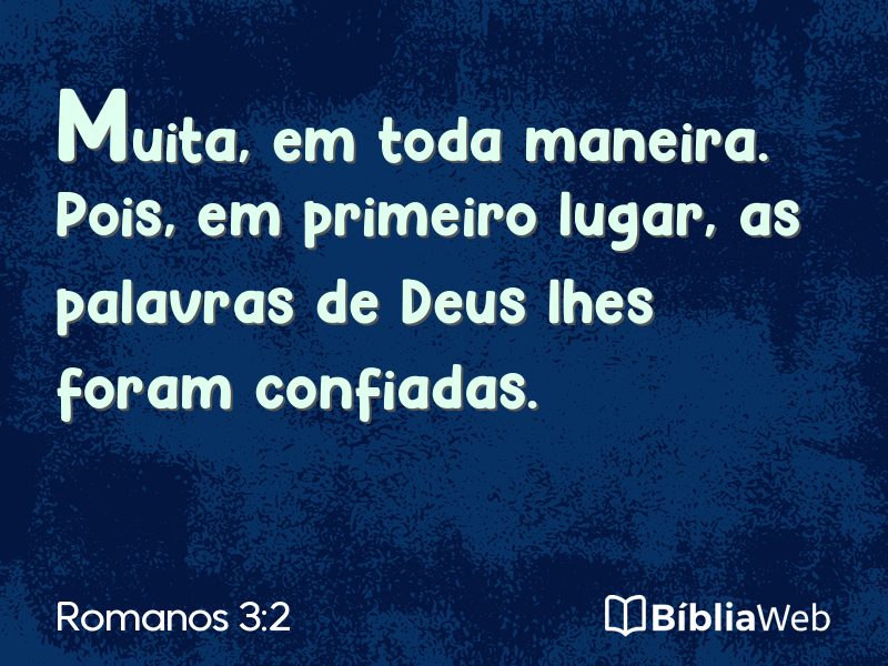 Romanos 3:2 em imagem para compartilhar