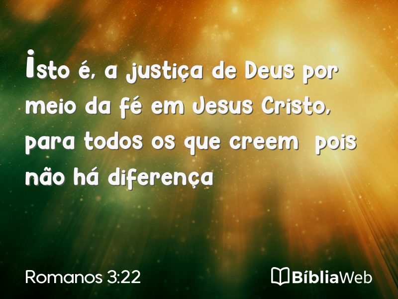 Romanos 3:22 em imagem para compartilhar