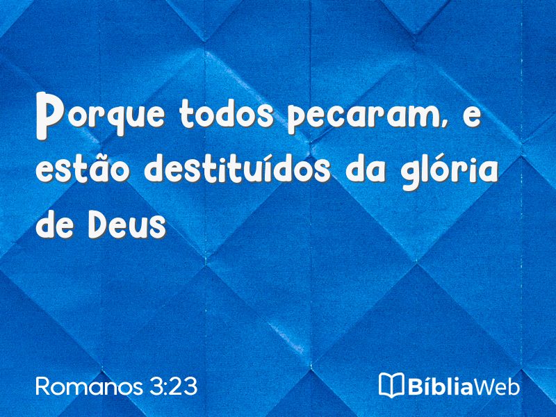 Romanos 3:23 em imagem para compartilhar