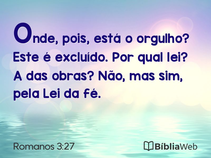 Romanos 3:27 em imagem para compartilhar