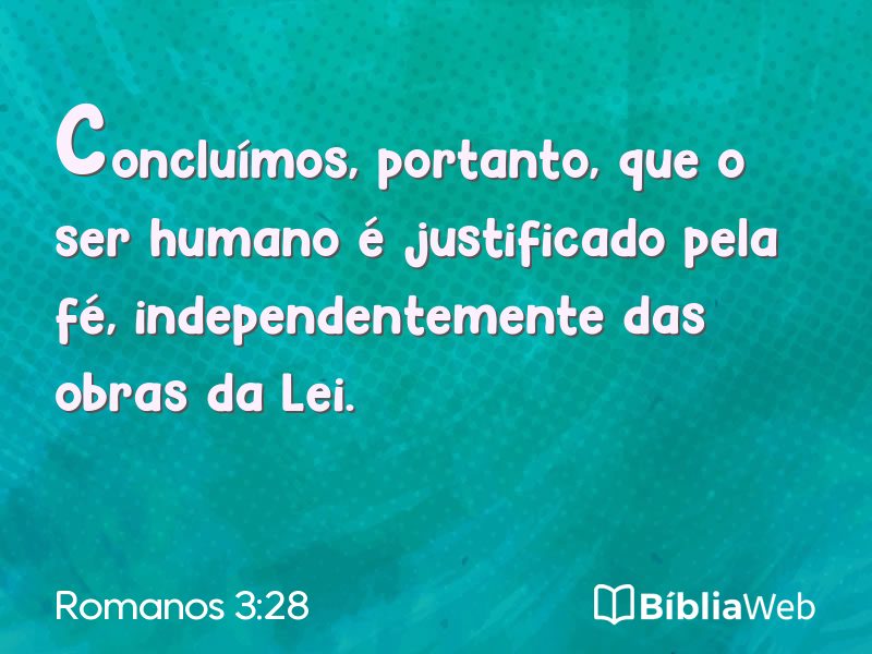 Romanos 3:28 em imagem para compartilhar