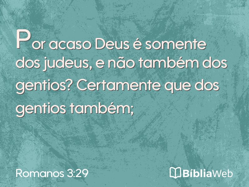 Romanos 3:29 em imagem para compartilhar