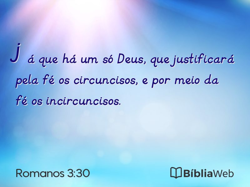 Romanos 3:30 em imagem para compartilhar