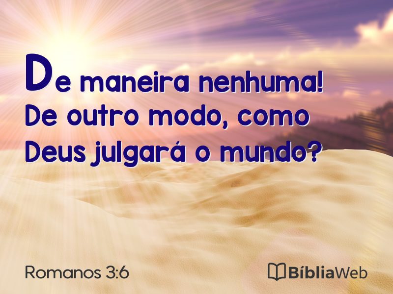 Romanos 3:6 em imagem para compartilhar