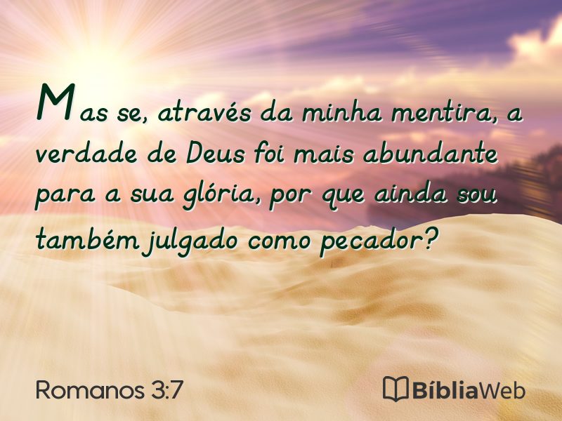 Romanos 3:7 em imagem para compartilhar