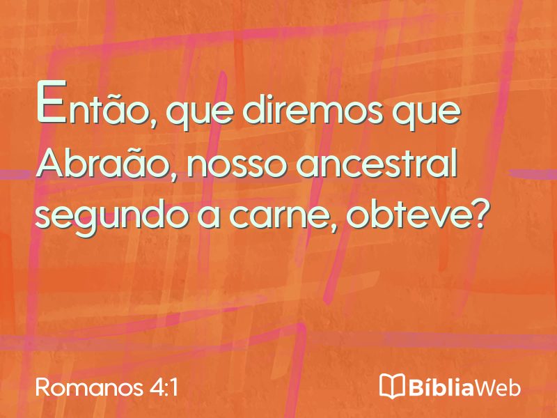 Romanos 4:1 em imagem para compartilhar