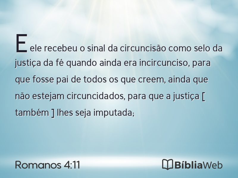 Romanos 4:11 em imagem para compartilhar