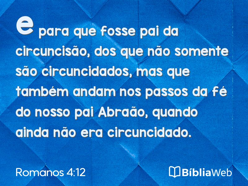 Romanos 4:12 em imagem para compartilhar