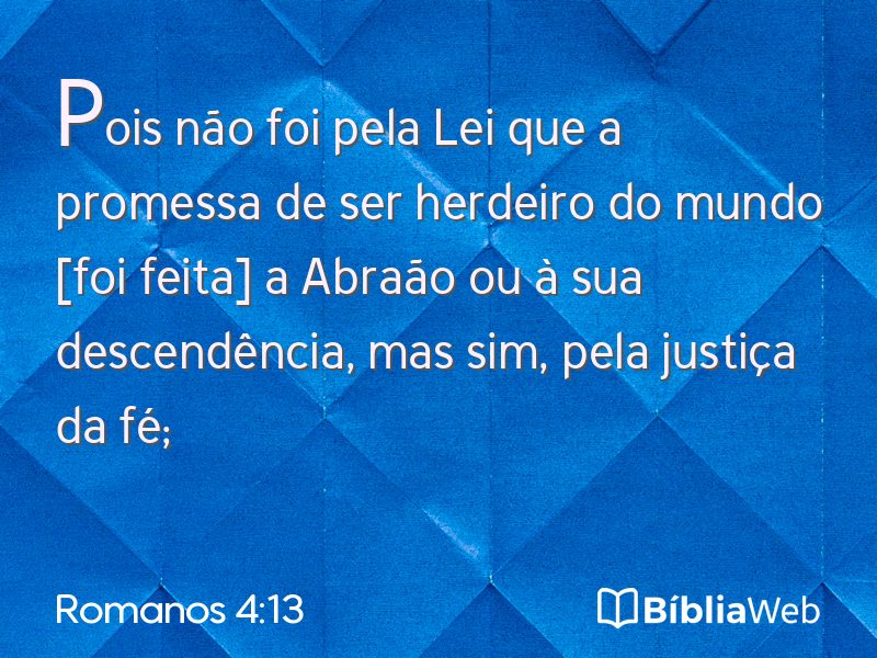 Romanos 4:13 em imagem para compartilhar