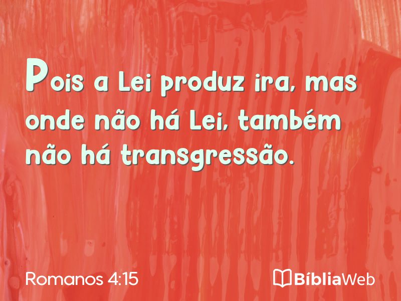 Romanos 4:15 em imagem para compartilhar