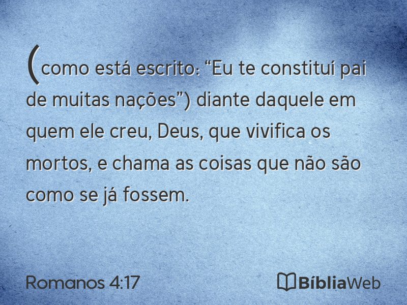 Romanos 4:17 em imagem para compartilhar