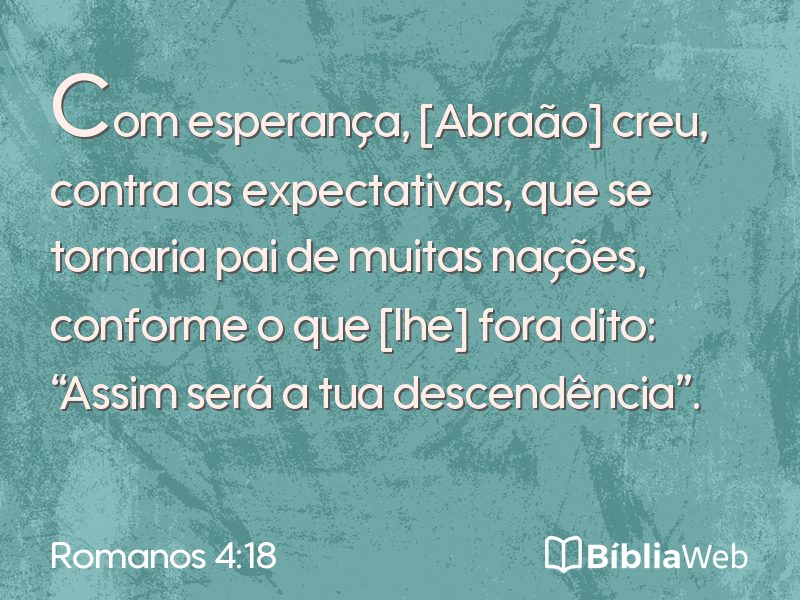 Romanos 4:18 em imagem para compartilhar