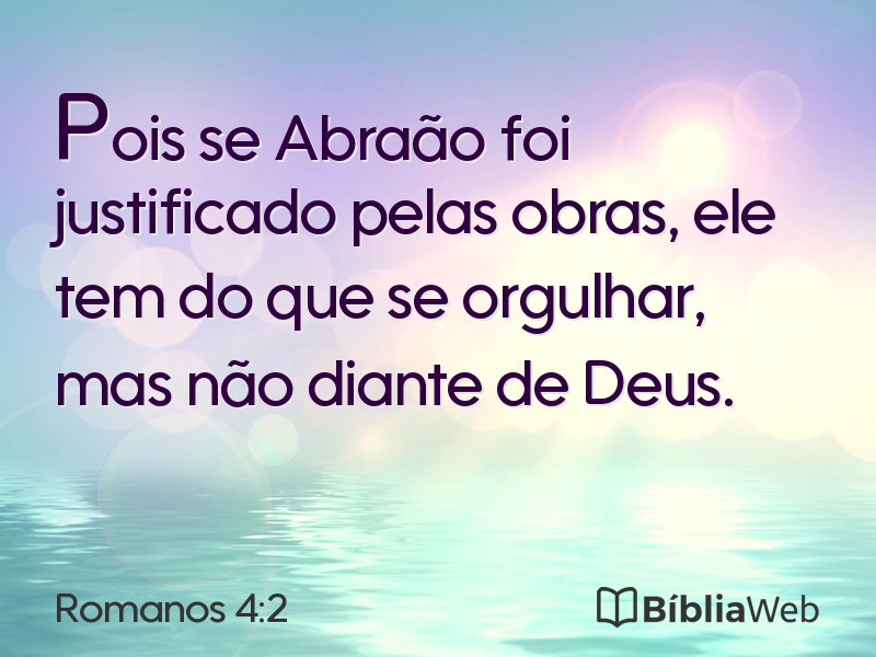 Romanos 4:2 em imagem para compartilhar