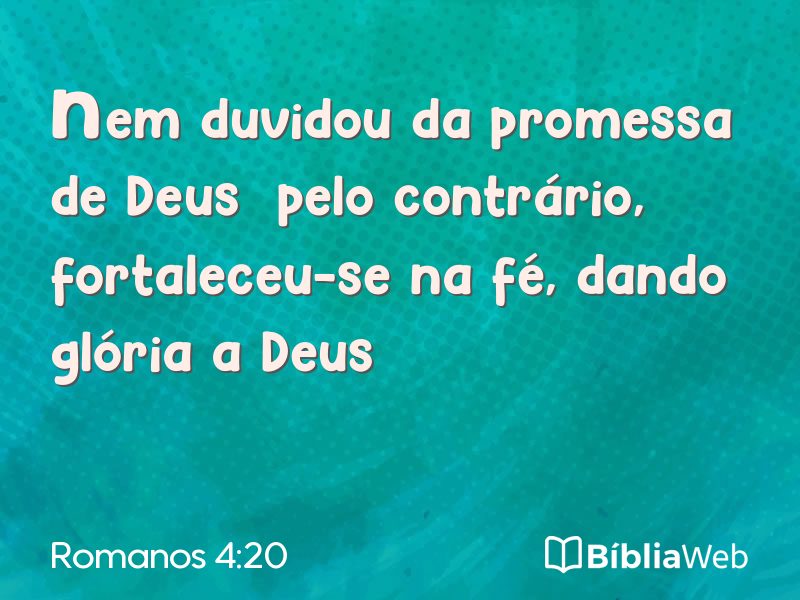 Romanos 4:20 em imagem para compartilhar