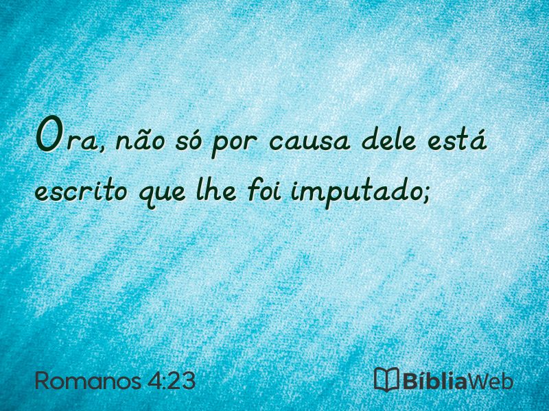 Romanos 4:23 em imagem para compartilhar