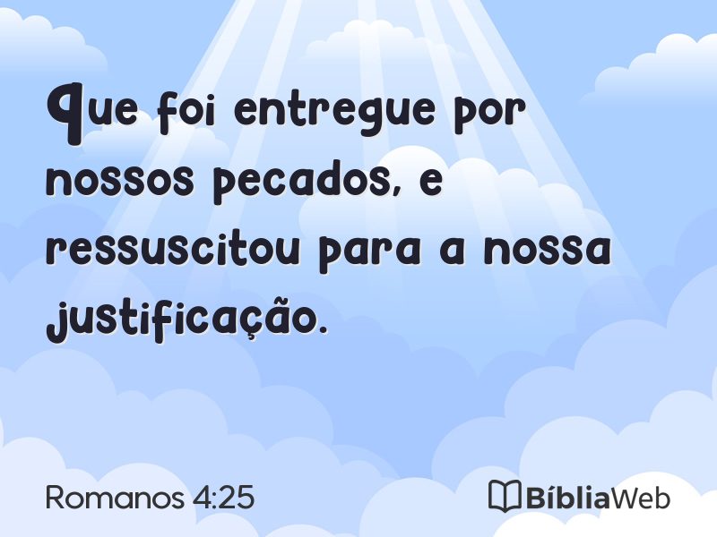 Romanos 4:25 em imagem para compartilhar