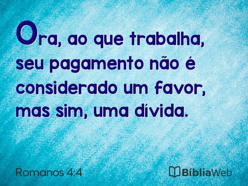 Romanos 4:4 em imagem para compartilhar