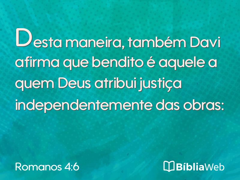 Romanos 4:6 em imagem para compartilhar