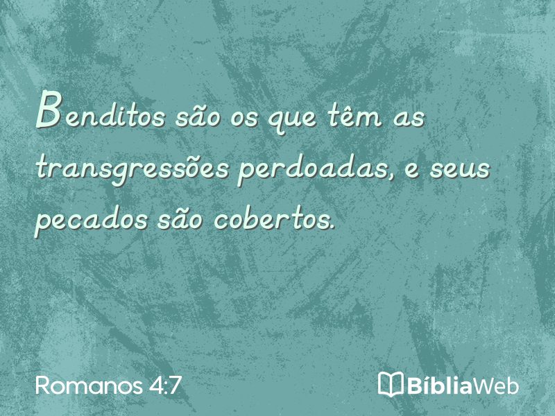 Romanos 4:7 em imagem para compartilhar