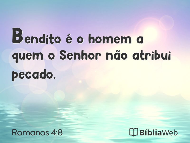 Romanos 4:8 em imagem para compartilhar