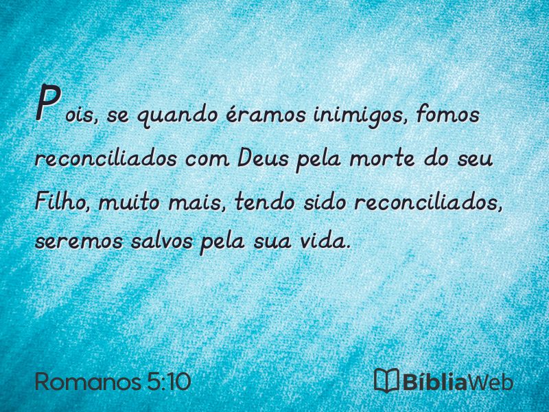 Romanos 5:10 em imagem para compartilhar