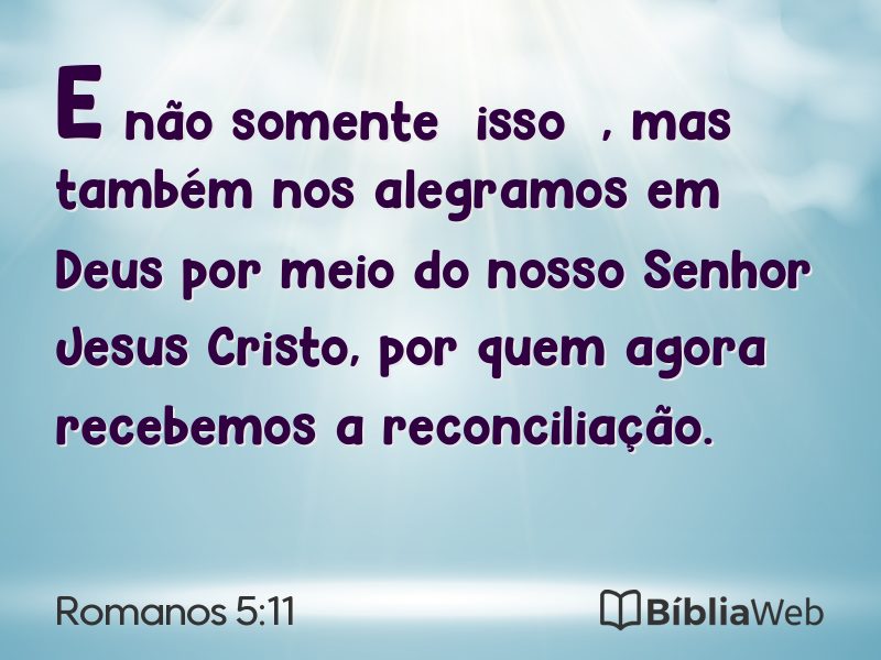 Romanos 5:11 em imagem para compartilhar