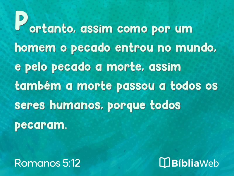 Romanos 5:12 em imagem para compartilhar