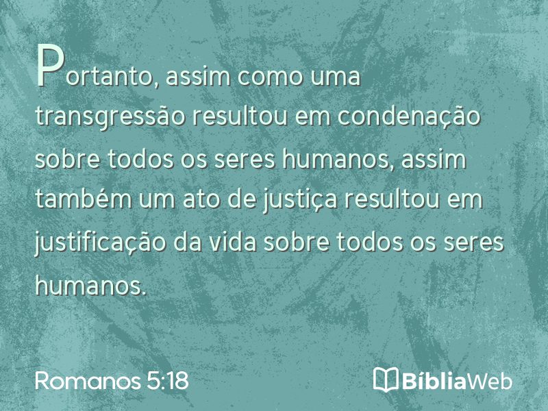 Romanos 5:18 em imagem para compartilhar