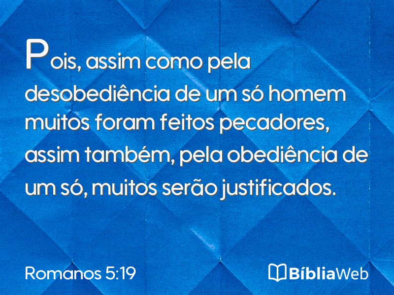 Romanos 5:19 em imagem para compartilhar