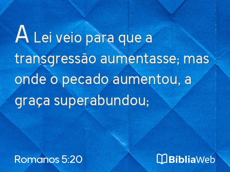 Romanos 5:20 em imagem para compartilhar