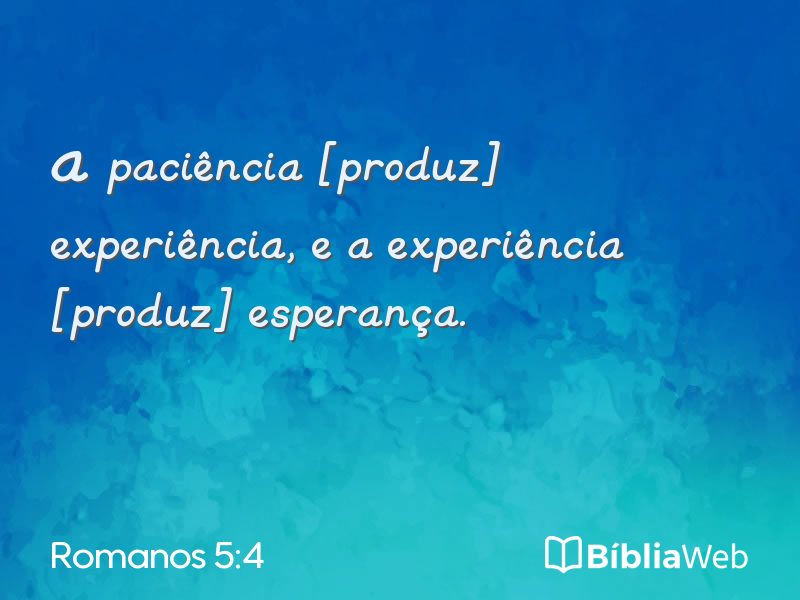Romanos 5:4 em imagem para compartilhar