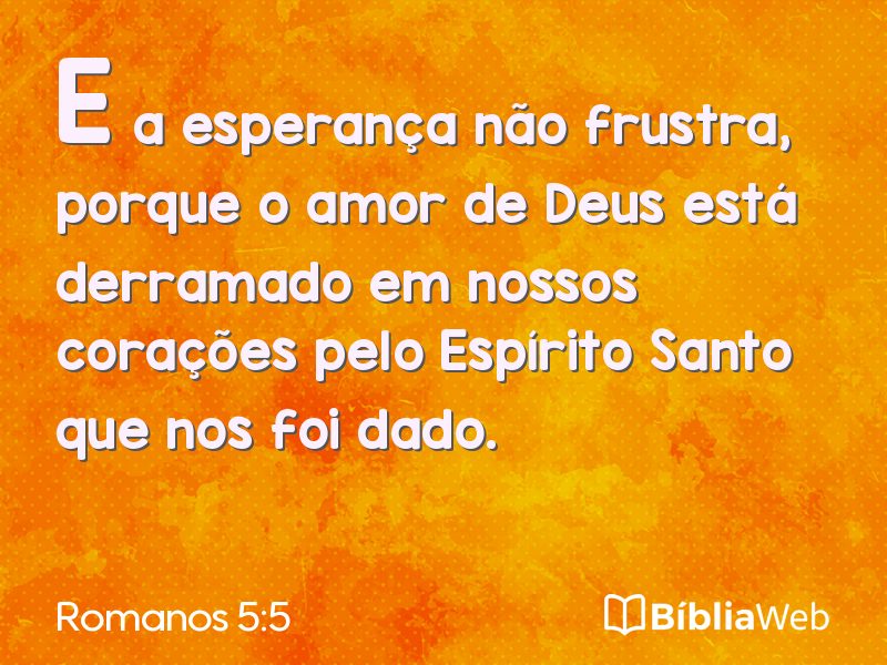 Romanos 5:5 em imagem para compartilhar
