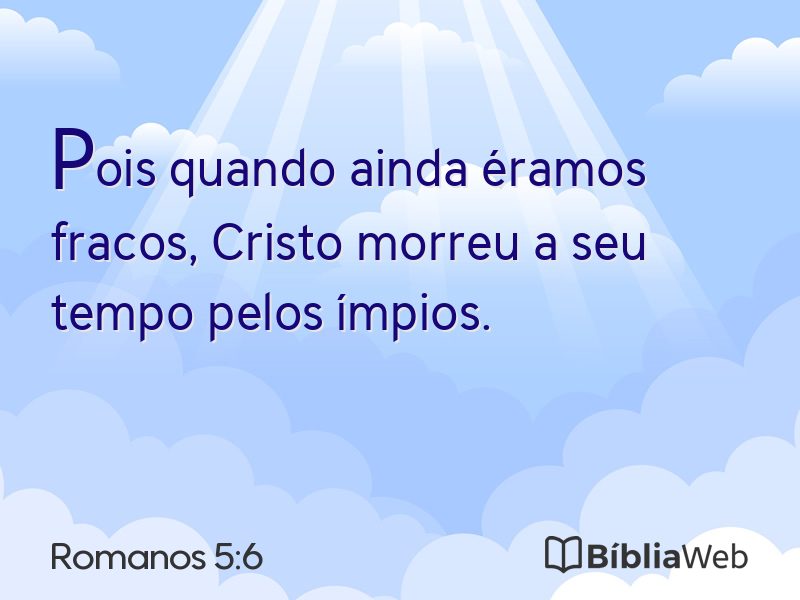 Romanos 5:6 em imagem para compartilhar